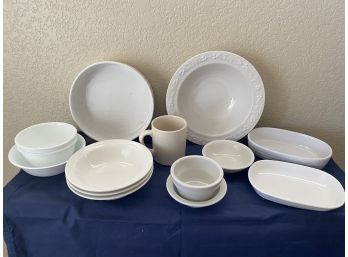 A Nice Grouping Of 14 Assorted White Porcelain Dishes