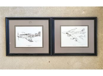 Pete Adkins Signed Signed Fighter Jet Prints