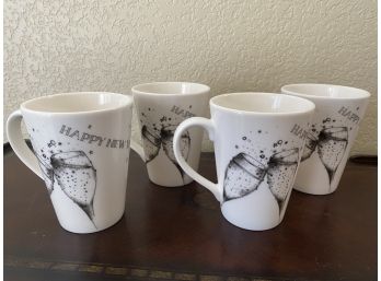 Group Of 4 Happy New Year Mugs