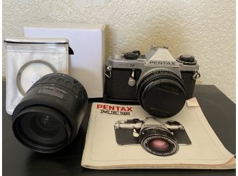 Pentax ME Super Film Camera With Manual And Pentax 35-80mm Lens