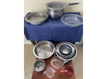 A Nice Assortment Of Stainless Steel Kitchen Pieces
