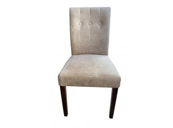 Faux Suede Upholstered Chair In Buttercream Yellow