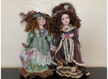A Grouping Of Two Goldenwale Collection Porcelain Dolls