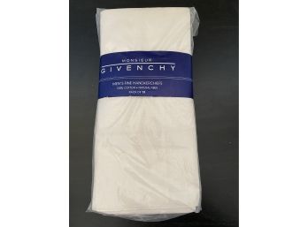 Unopened Monsieur Givenchy Men's Fine Handkerchiefs 100 Percent Cotton Set Of 13