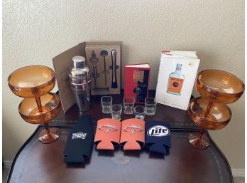 A Nice Mixed Drink And Barware Assortment