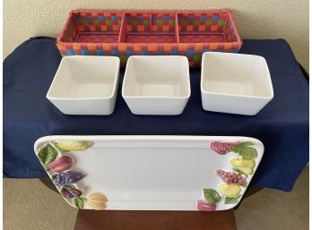 A Nice Fruit Serving Tray And Outdoor Entertaining Bowl