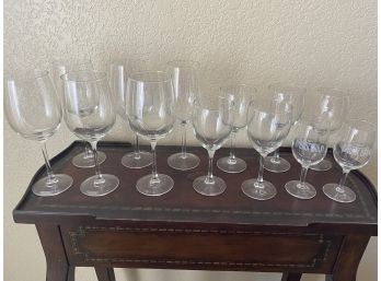 Nice Assortment Of Wine Glass Stemware In Varying Sizes