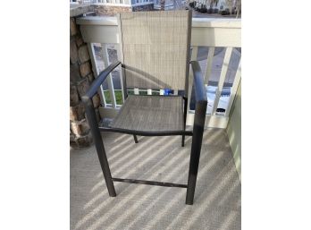One Patio Chair With Woven Base