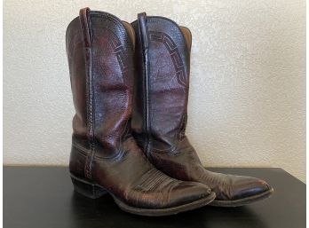 Made In USA Ladies Oxblood Cowboy Boots Size 9