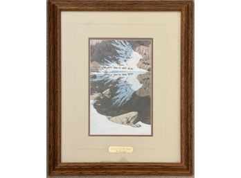 Bev Doolittle Double Framed And Matted Print Titled Season Of The Eagle With Plaque
