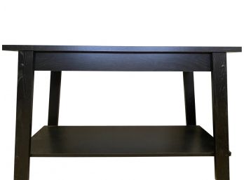 Small Black Accent Table With Bottom Shelf