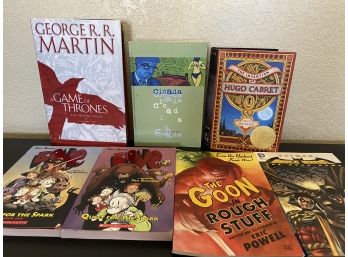 A Cool Grouping Of Graphic Novels Including Game Of Thrones, The Goon, & Batman