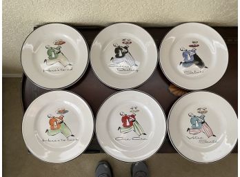 A Group Of Rosanna Drink Plates In Excellent Condition