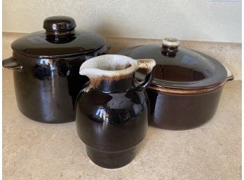 Great Grouping Of Brown Ironstone Bakeware