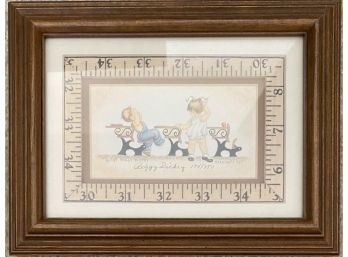 Tiny Limited Edition Peggy Dickey Teacher's Pet With Ruler Frame