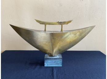 Japanese Brass Water Feature Sculpture