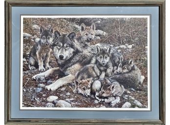Den Mother- Wolf Family Carl Brenders Reproduction Print