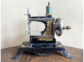 Amazing Antique Hand Crank German Sewing Machine With Hansel And Gretel Design