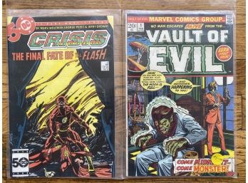 Two Marvel And DC Comics Titled Crisis And Vault Of Evil (first Issue)