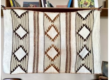 Antique Navajo Rug With Stripes And Diamonds