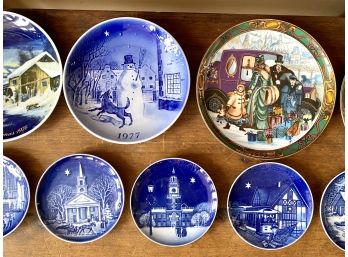 Collection Of Danish And German Christmas Plates