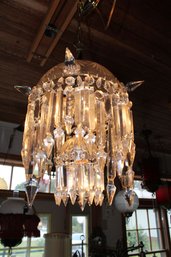 CUT GLASS CHANDELIER