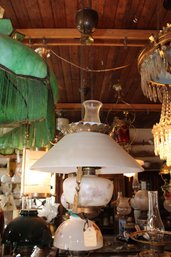 VICTORIAN KEROSENE HANGING LAMP