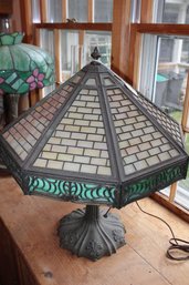 SLAG GLASS MILLER LAMP