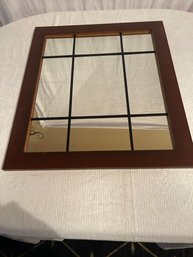 Wooden And Metal Mirror  24 X 28 Inches