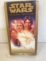 Star Wars Special Edition VHS VCR Video Tape Movie Carrie Fisher  Used