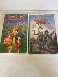 2 Movies In Cases Fern Gully 2 The Magical, Rescue And Quest From Camelot