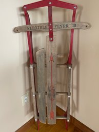 Vintage Antique Flexible Flyer Snow Sled Child's Flexible Flyer III 3, 48 Inches
