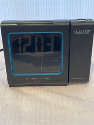 K84285 Atomic Projection Alarm Clock With IN/OUT Temperature And USB Charging