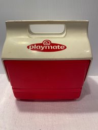 Vintage Playmate By Igloo 90s Personal Cooler Lunch Box/4-pack Holder Red White