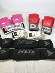 Boxing Training Gear And Knee/leg Guards - Used As Shown