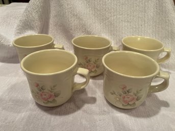 5 - Pfaltzgraff Tea Rose Coffe Mug Set