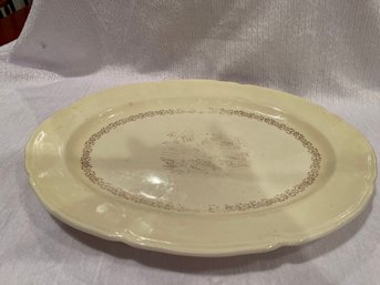 Vintage - Edwin Knowles Semi Vitreous China  Oval Serving Platter