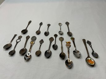Various Old Collectible Souvenir Spoons