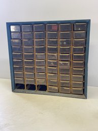 Vintage 60 Drawer Akro Mills Metal Storage Cabinet Organizer