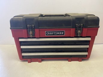 Sears Craftsman 3 Drawer Plastic Tool Box With Metal Drawers And Top Hutch