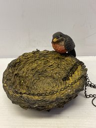Hanging Robins Nest Bird Feeder Or Bath