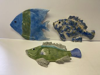 Three Ceramic Glass, Hanging Fish