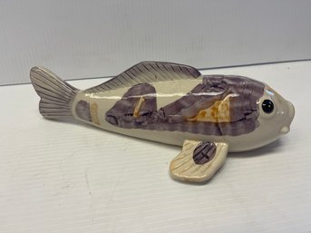 Vintage Koi Ceramic Fish Decor Statue