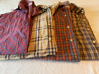 4 Medium Ascot Chang Button Up, Collard Shirts