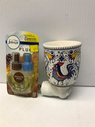 Italian Rooster Scentsy Plug In Wax Melt Burner With 2 Pack Oil Plugins