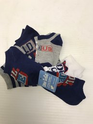 6 Pair Wee Tots No Show Toddler Socks, Size 2-4T, New