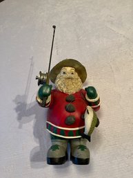 Heavy Resin Fishing Santa