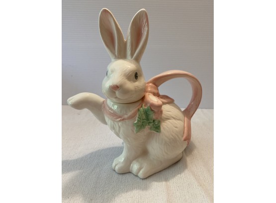 Glass Rabbit Decanter With Removable Head, Measures 9 Tall