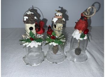 Christmas Cardinal Bells, One Missing Clacker -as Pictured