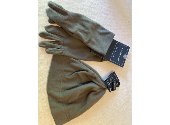 Landsend Thermack Adult Gloves & Hat - New With Tags